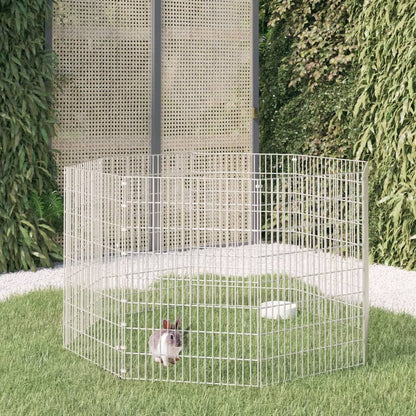 Vidaxl Recinto Animales Corral 8 Paneles Hierro Galvanizado 54x80 Cm_1