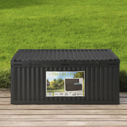 Baúl De Jardín 295l Diseño Grafito Y Aluminio - Well Home