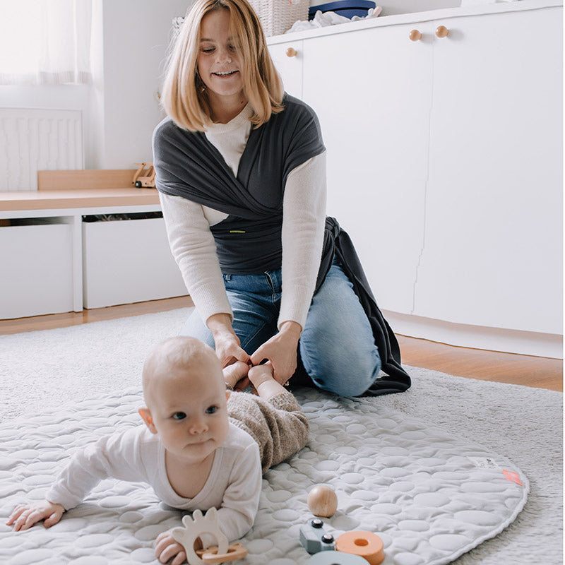 Fular Elástico Portabebé Bambú, Boba Wrap Serenity. Charcoal_1