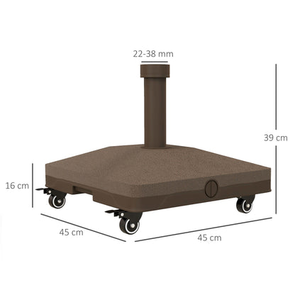 Outsunny Base Para Sombrilla Con Ruedas Rellenable De Arena O Agua 45x45x39 Cm_2