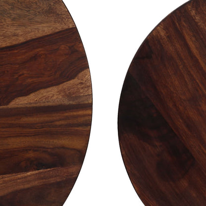 Set De Mesas De Centro 2 Uds Madera Maciza De Sheesham 60x35 Cm_3