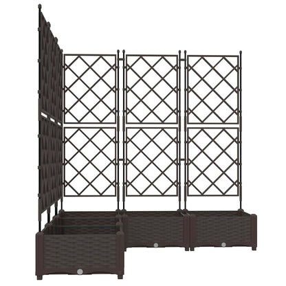 Vidaxl Maceta De Jardín Con Enrejado 5 Pcs Marrón 120 X 120 X 125.5 Cm_4