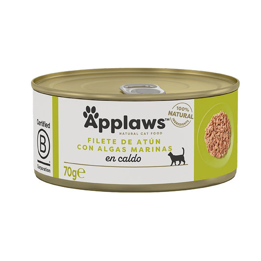 Applaws Cat Lata Atún con algas 70 g Comida húmeda para gatos natural grain free