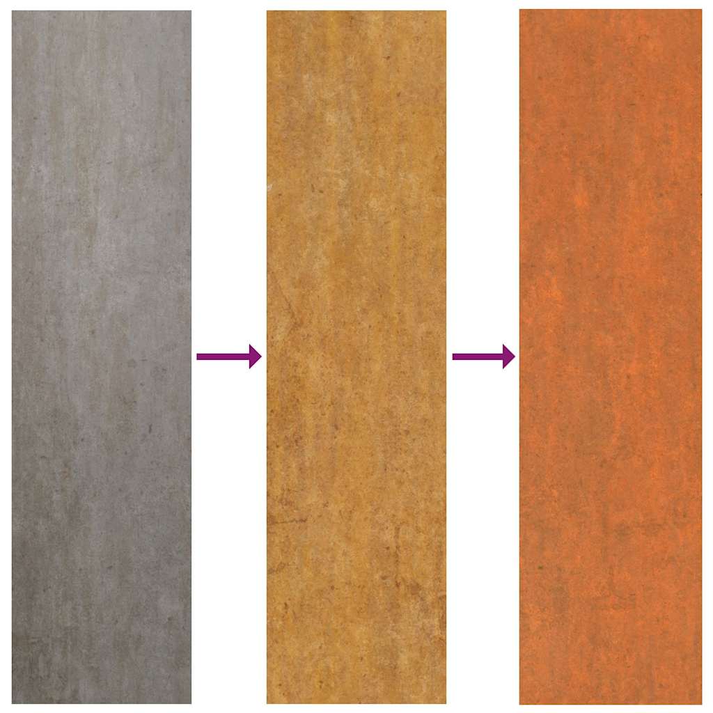 Arriate Oxidado De Acero Corten 240x40x45 Cm_5