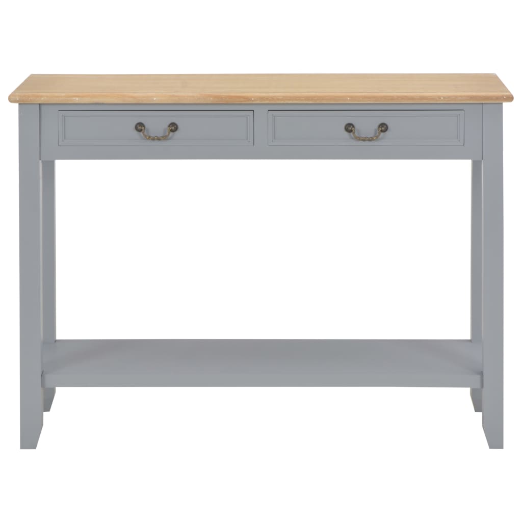 Mesa Consola De Madera Gris 110x35x80 Cm_1