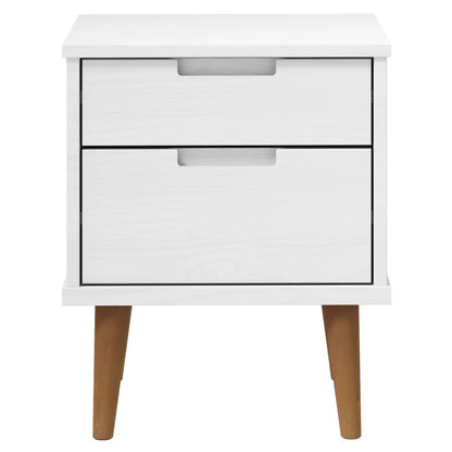 Mesita De Noche Molde Madera Maciza De Pino Blanca 40x35x48 Cm_2