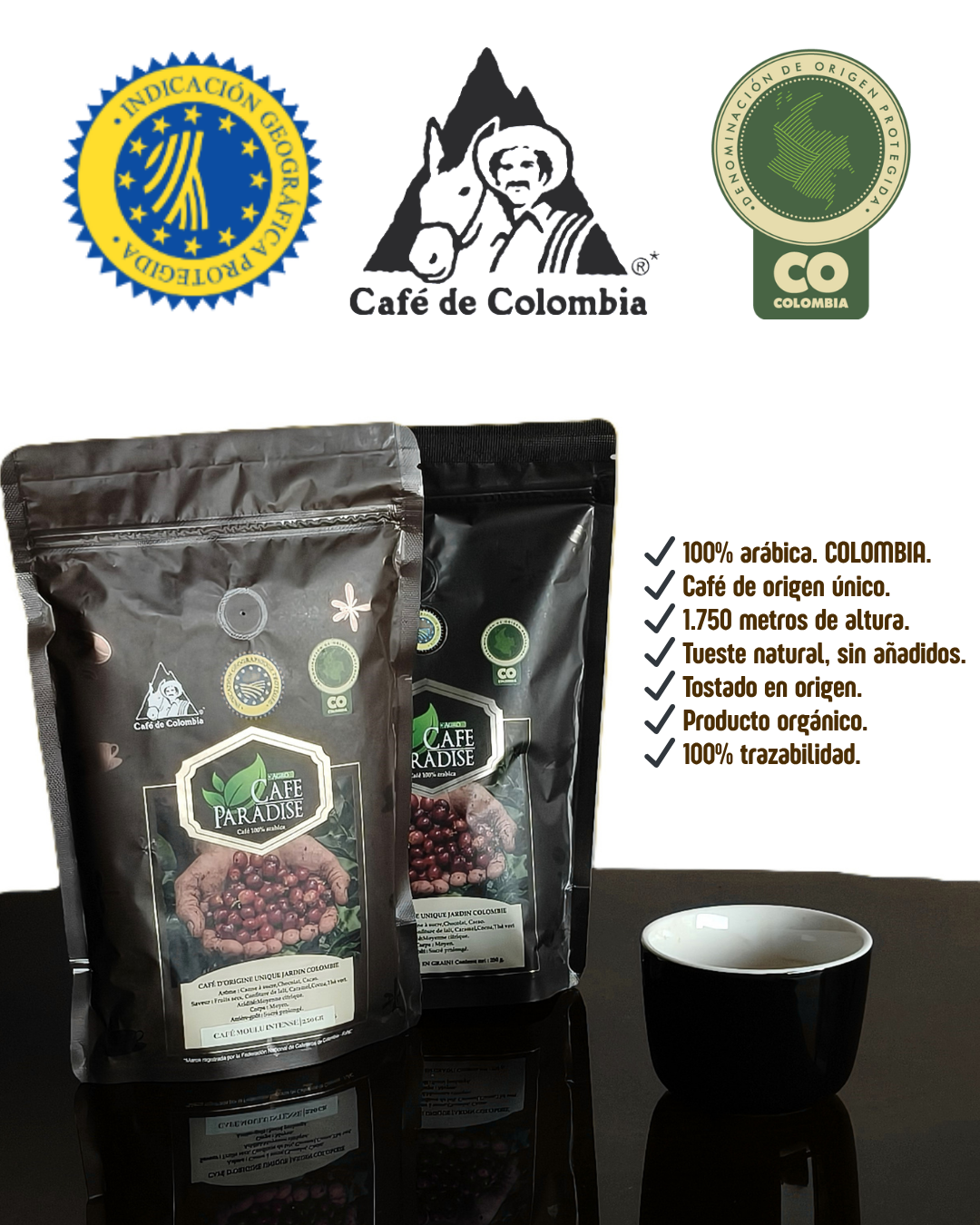 Pack Súper Ahorro – Molido 1kg – Café Especial Colombia -origen Único - 100% Arábica 1kg (4x250g)_1