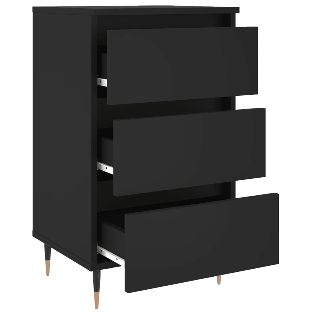 Mesitas De Noche 2 Uds Madera De Ingeniería Negro 40x35x69 Cm_4