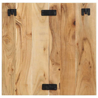 Mesita De Noche Madera Maciza De Acacia 50x27x50 Cm_2