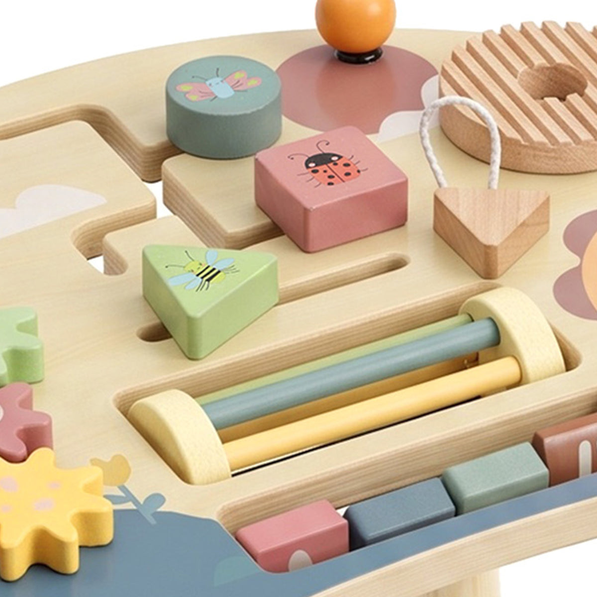 Mesa De Actividades Para Bebé Aiyaplay Madera Contrachapada, Madera De Pino Multicolor 39.8x29.7x37.5 Cm_3