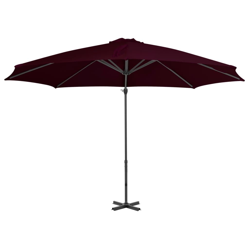 Vidaxl Sombrilla De Jardín Voladiza Con Palo De Aluminio Rojo 300 Cm_1