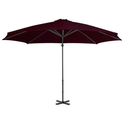 Vidaxl Sombrilla De Jardín Voladiza Con Palo De Aluminio Rojo 300 Cm_1