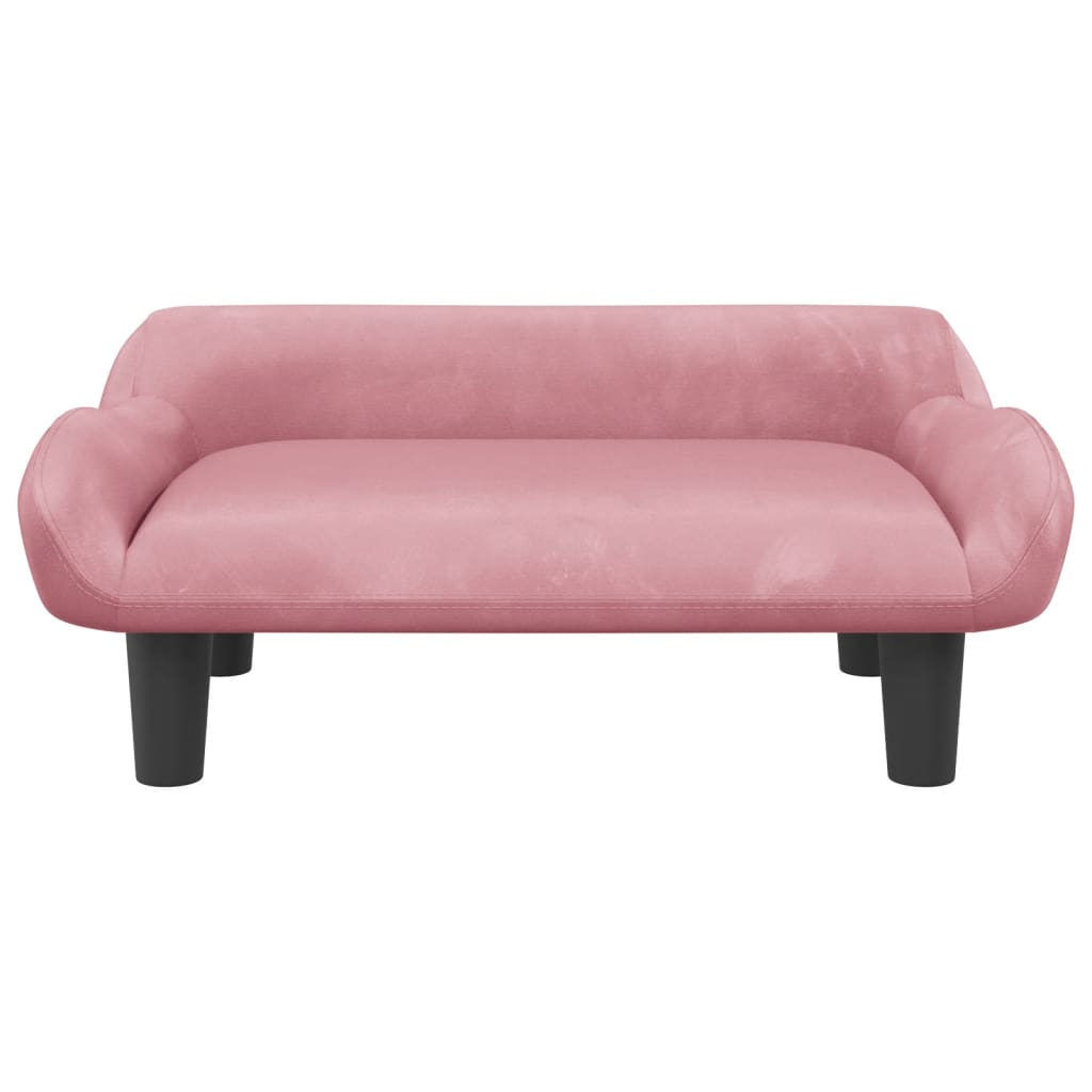 Cama Para Perros De Terciopelo Rosa 70x40x24 Cm / Vetonek_1