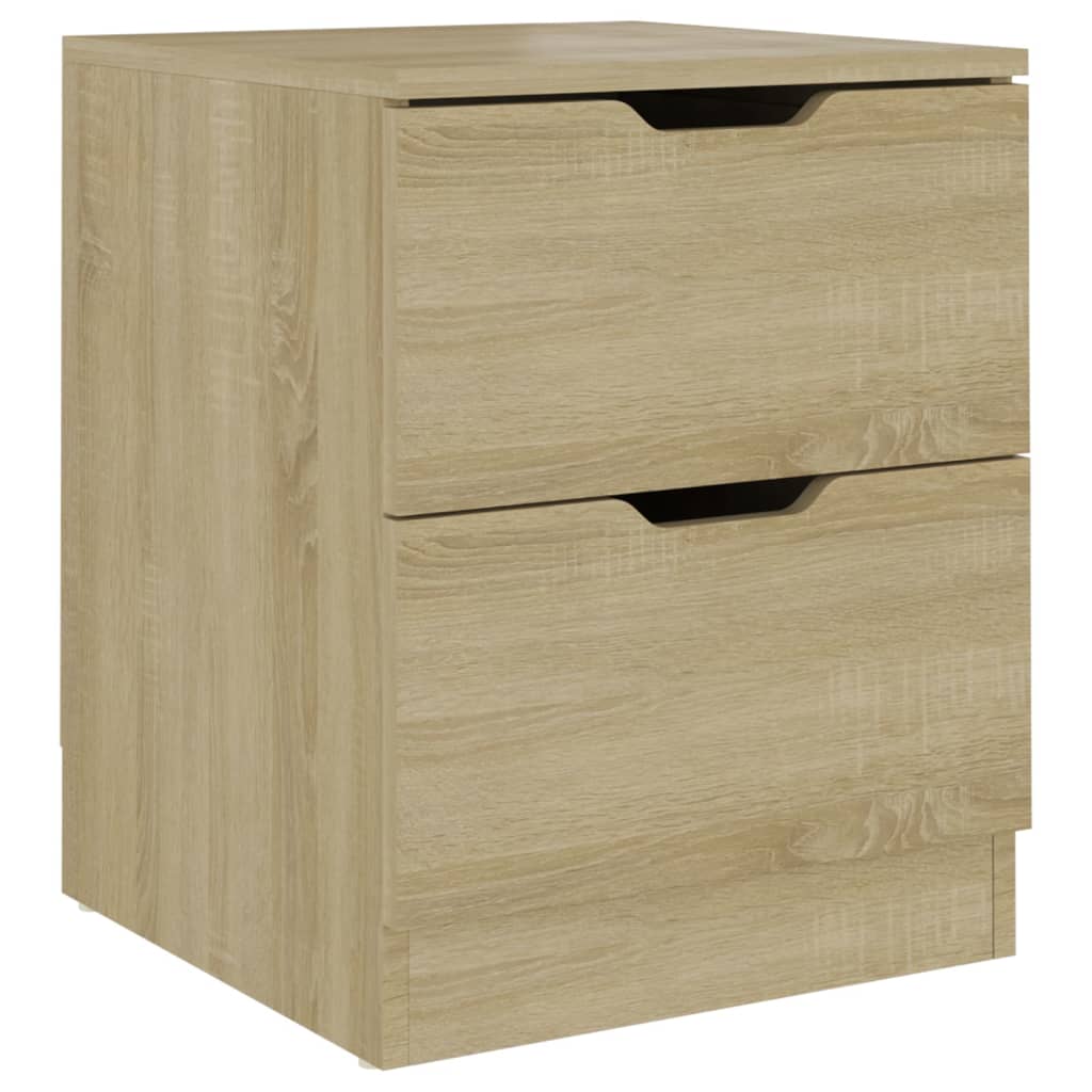 Mesita De Noche Madera De Ingeniería Roble Sonoma 40x40x50 Cm_0