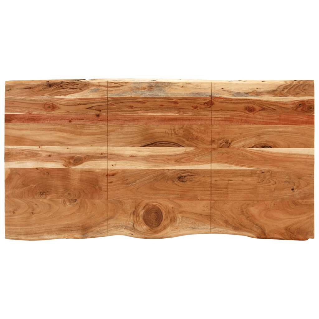 Mesa De Comedor De Madera Maciza De Acacia 154x80x76 Cm_4