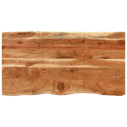 Mesa De Comedor De Madera Maciza De Acacia 154x80x76 Cm_4