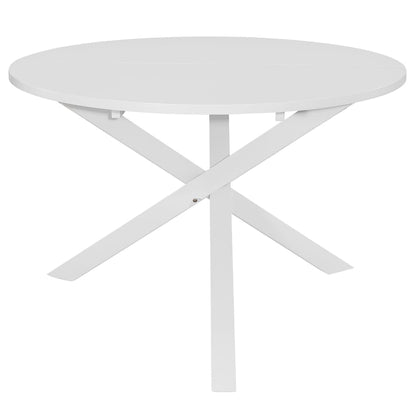 Mesa De Comedor Mdf Blanca 120x75 Cm_0