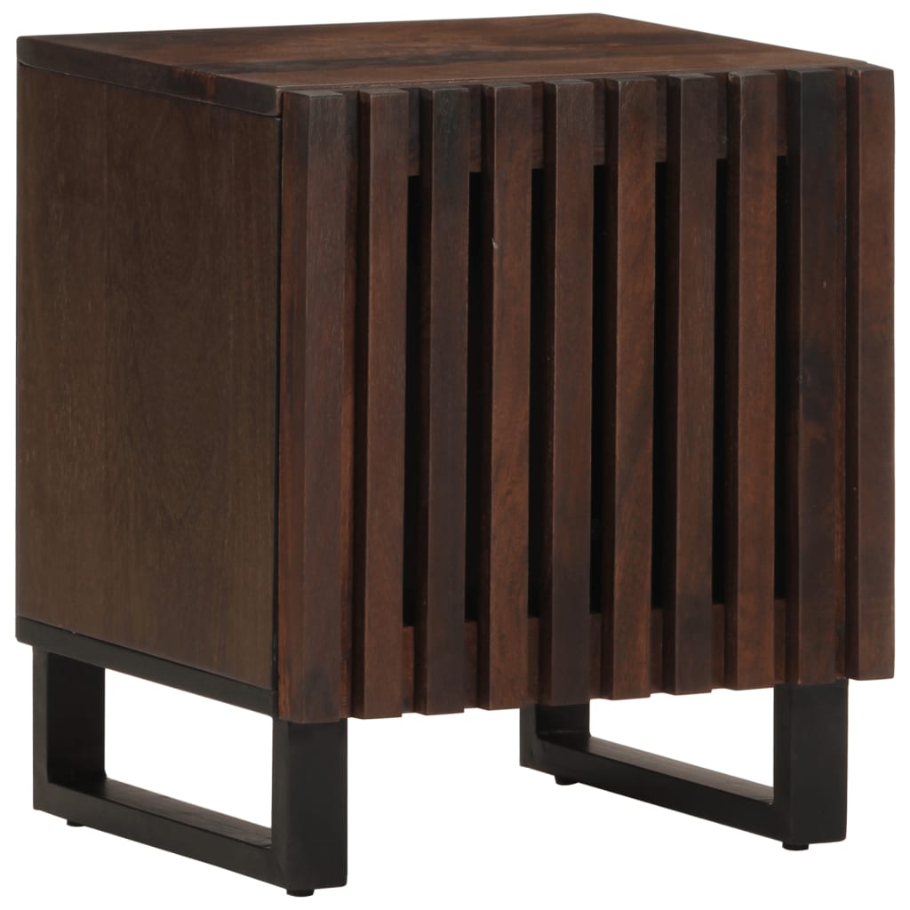 Mesitas De Noche 2 Uds Madera Maciza De Mango 40x34x46 Cm_0