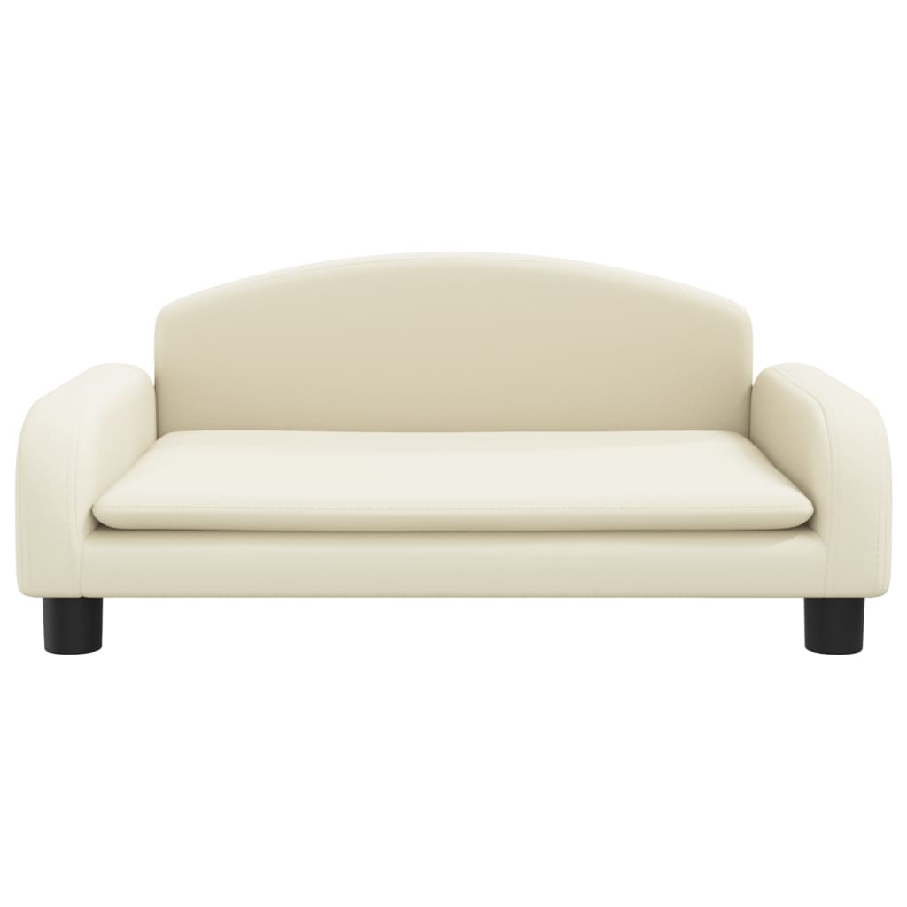 Cama Para Perros De Cuero Sintético Crema 70x45x30 Cm / Vetonek_3