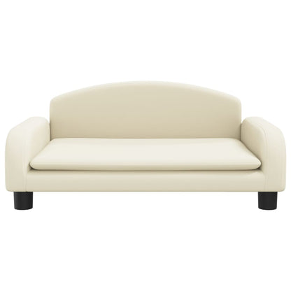 Cama Para Perros De Cuero Sintético Crema 70x45x30 Cm / Vetonek_3