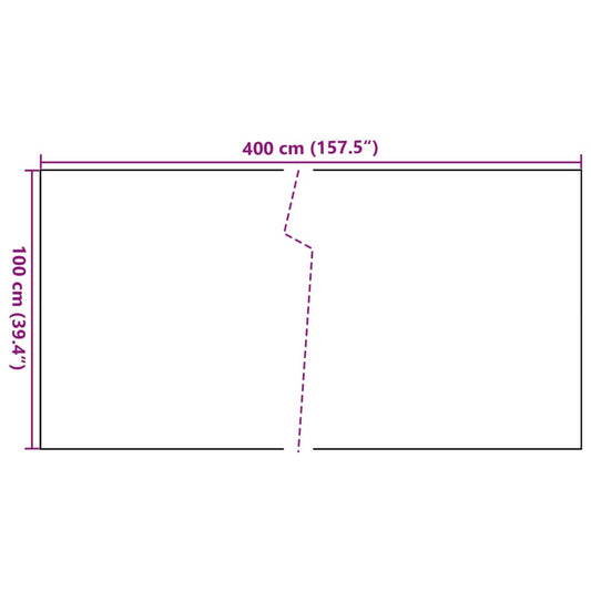 Toldo Para Balcón Ratán Sintético Gris Antracita 400x100 Cm / Vetonek_0