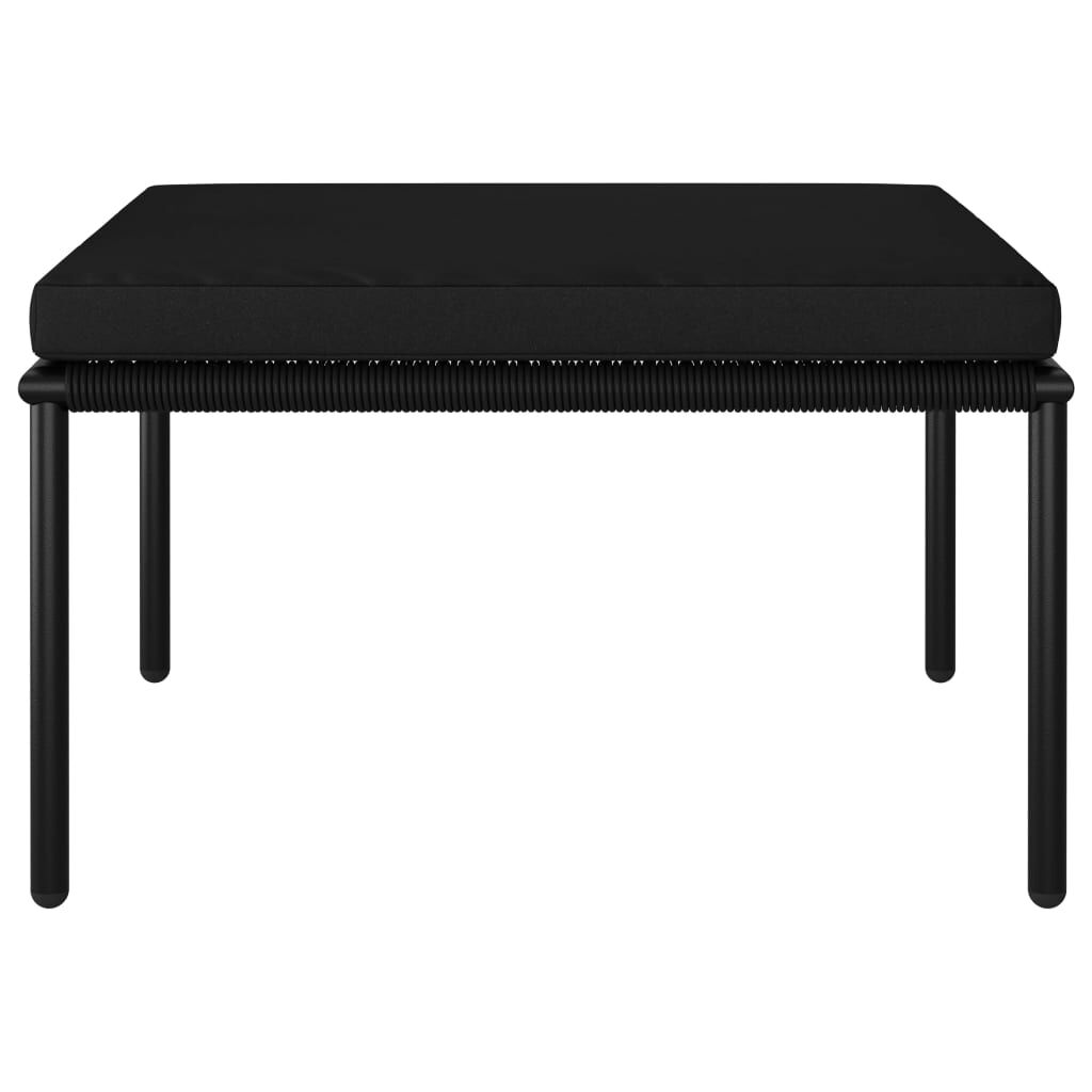 Vidaxl Juego De Muebles De Jardín 3 Piezas Con Cojines Pvc Negro_4