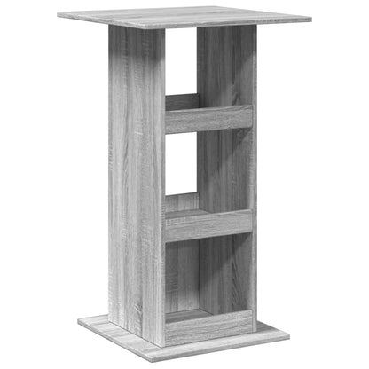 Mesa Alta Bar Con Almacenaje Madera Gris Sonoma 60x60x102 Cm_0
