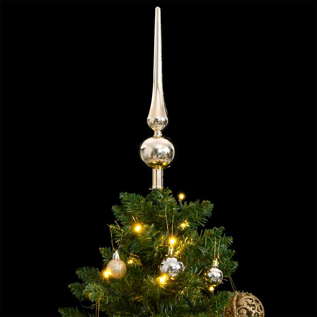 Vidaxl Árbol De Navidad Artificial Con Bisagras 150 Led Y Bolas 150 Cm_1