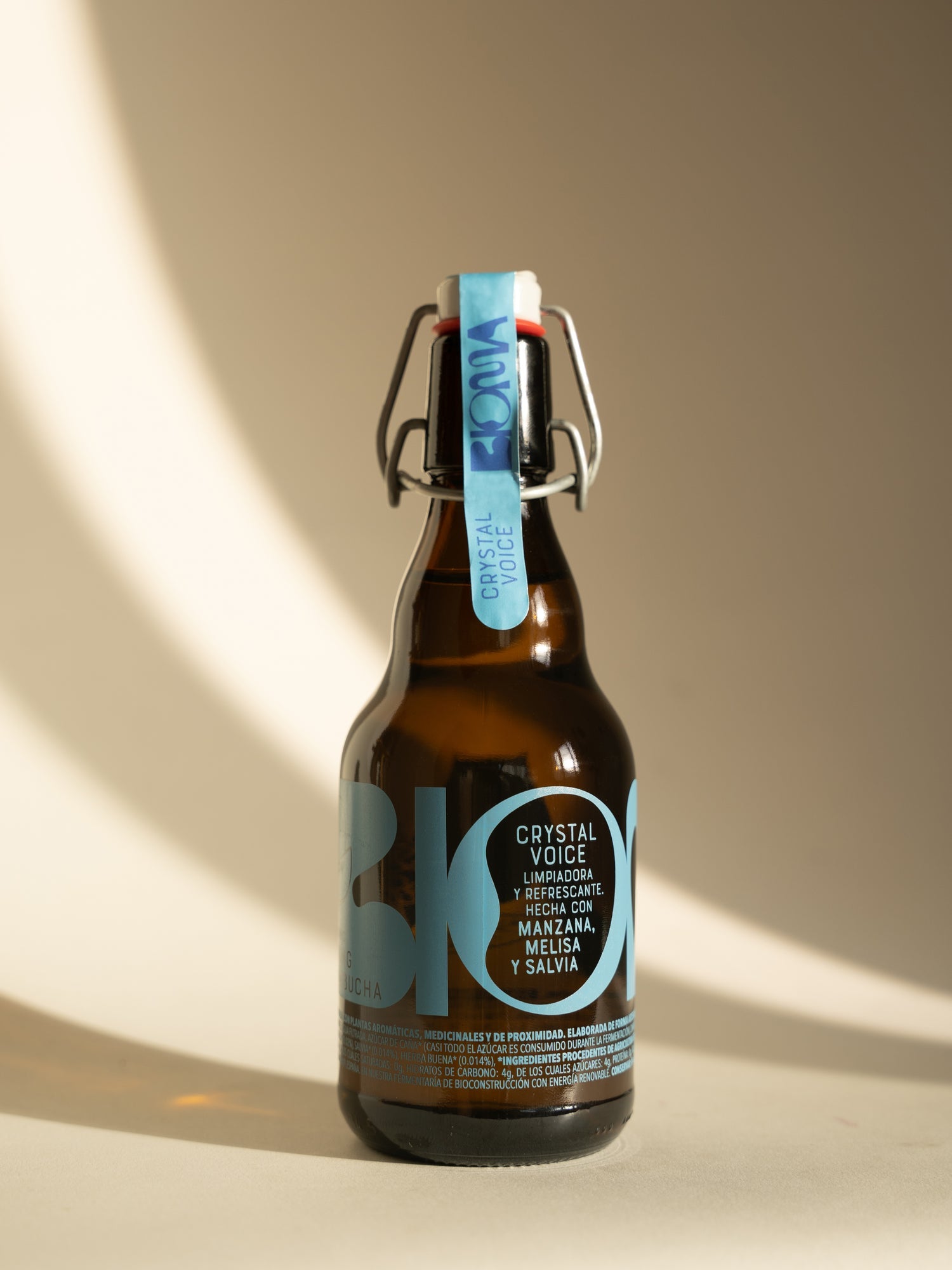 Kombucha Crystal Voice: Manzana, Melisa Y Salvia Pack 6 Botellas 330 Ml_1