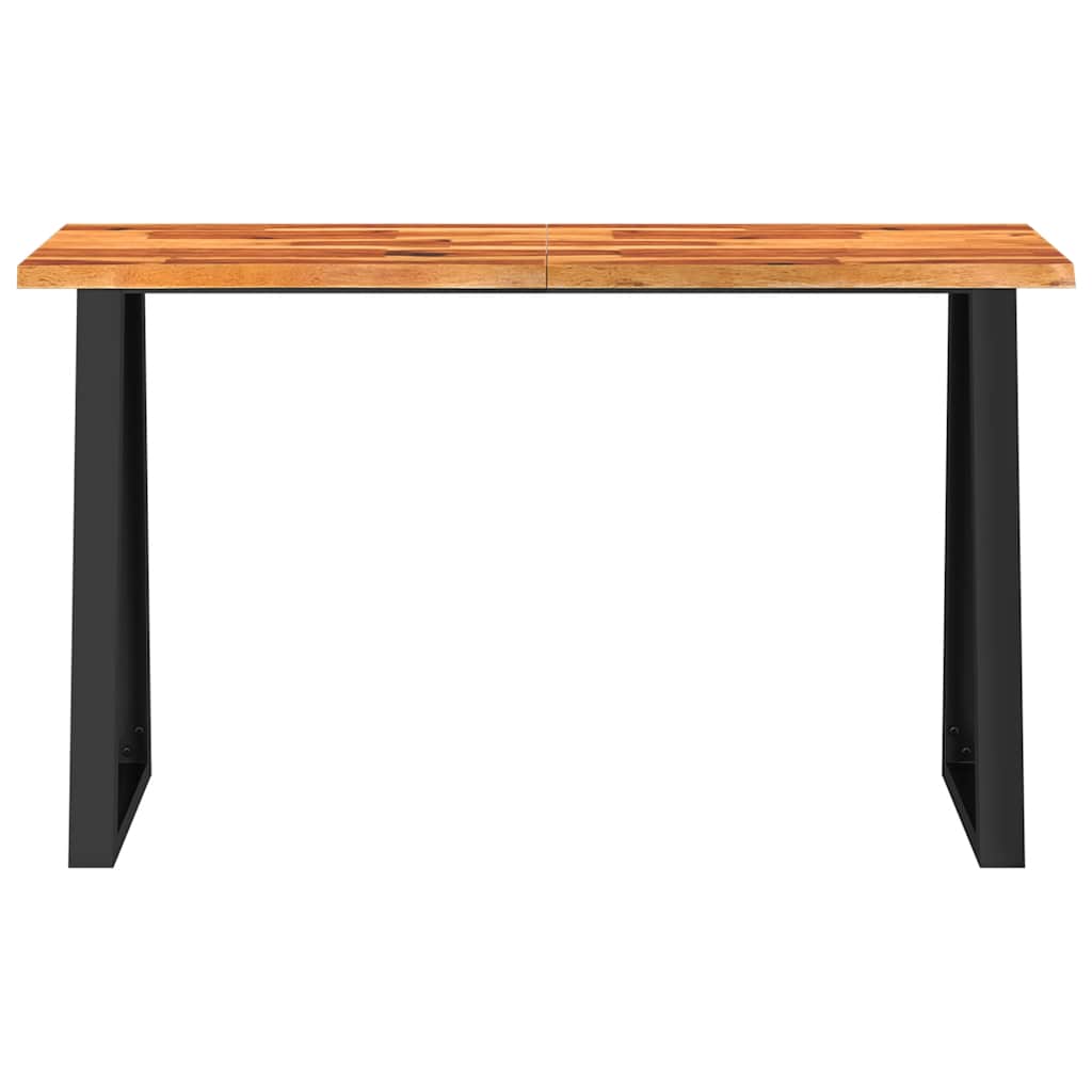 Mesa Consola Con Borde Vivo Madera Maciza Acacia 140x40x80 Cm_2