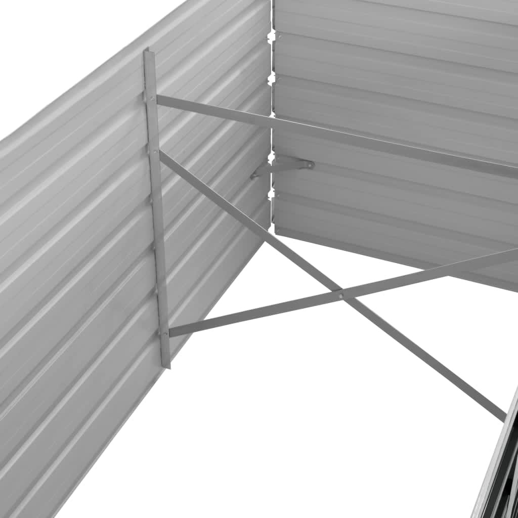 Arriate De Acero Galvanizado Gris Antracita 320x80x45 Cm_5