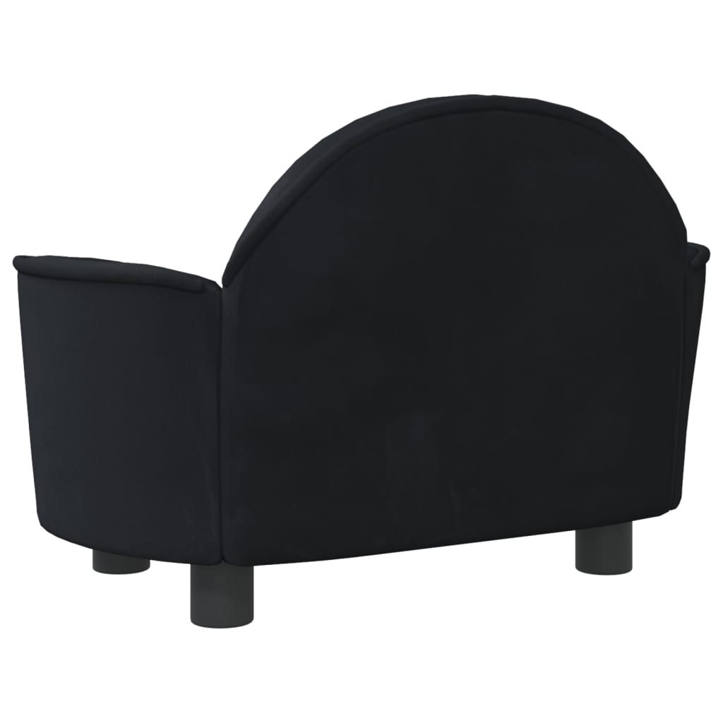 Cama Para Perros De Terciopelo Negra 66x40x45 Cm / Vetonek_2