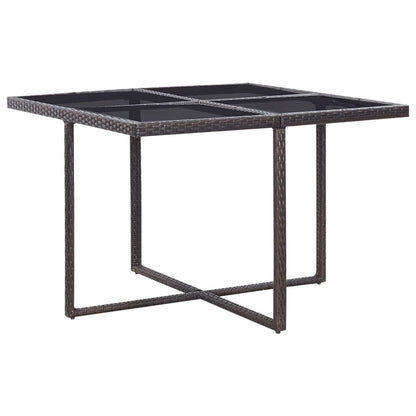 Vidaxl Set Comedor De Jardín 9 Piezas Y Cojines Ratán Sintético Marrón_4