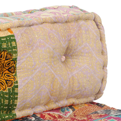 Vidaxl Puf Patchwork De Tela_2