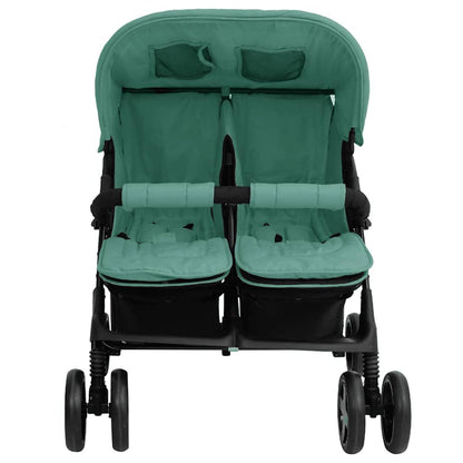 Vidaxl Carrito Para Gemelos De Acero Verde_1
