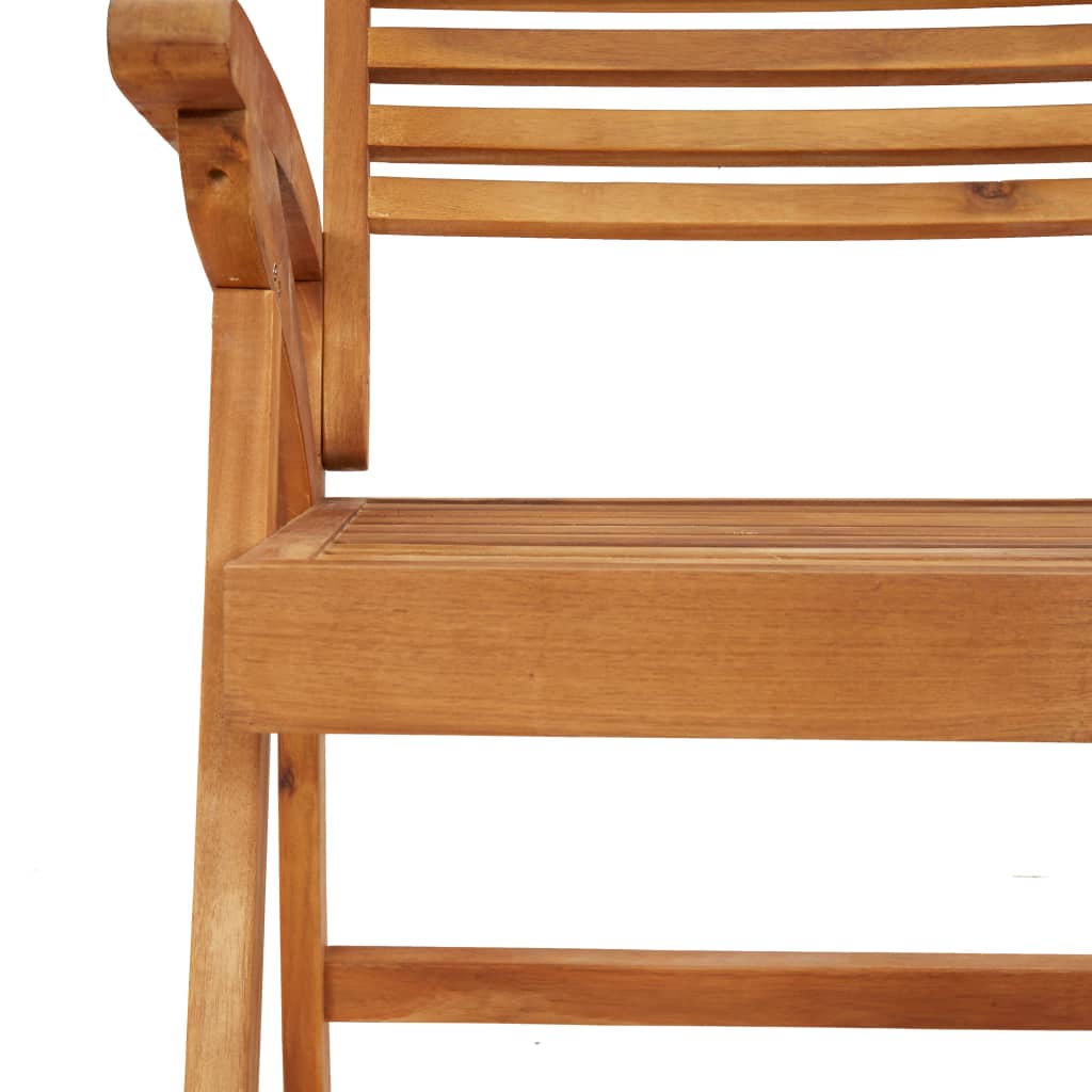 Vidaxl Juego De Comedor Para Jardín 7 Piezas Madera Maciza Acacia_4