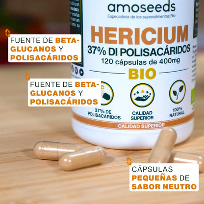 Hericium Bio, 37% Polisacáridos | 120 Cápsulas_2