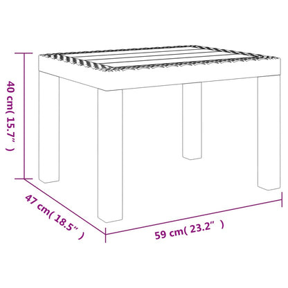 Vidaxl Mesa De Jardín Pp Blanco 59x47x40 Cm_2