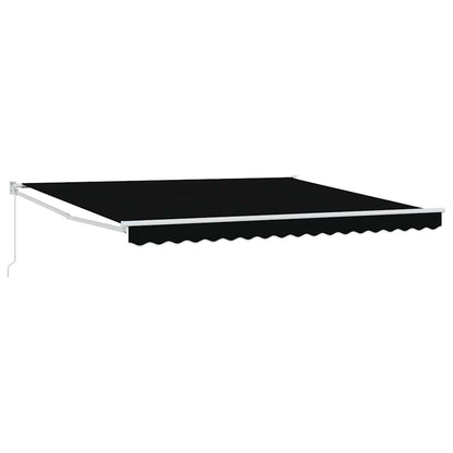 Toldo Retráctil Negro 400 X 300 Cm 100% Poliéster Y Aluminio_0