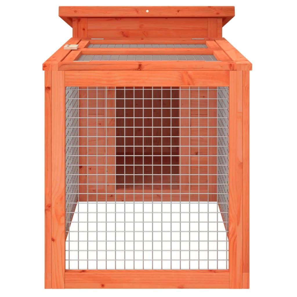 Vidaxl Conejera De Madera Maciza De Pino Marrón 100,5x54x55 Cm_4