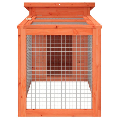 Vidaxl Conejera De Madera Maciza De Pino Marrón 100,5x54x55 Cm_4