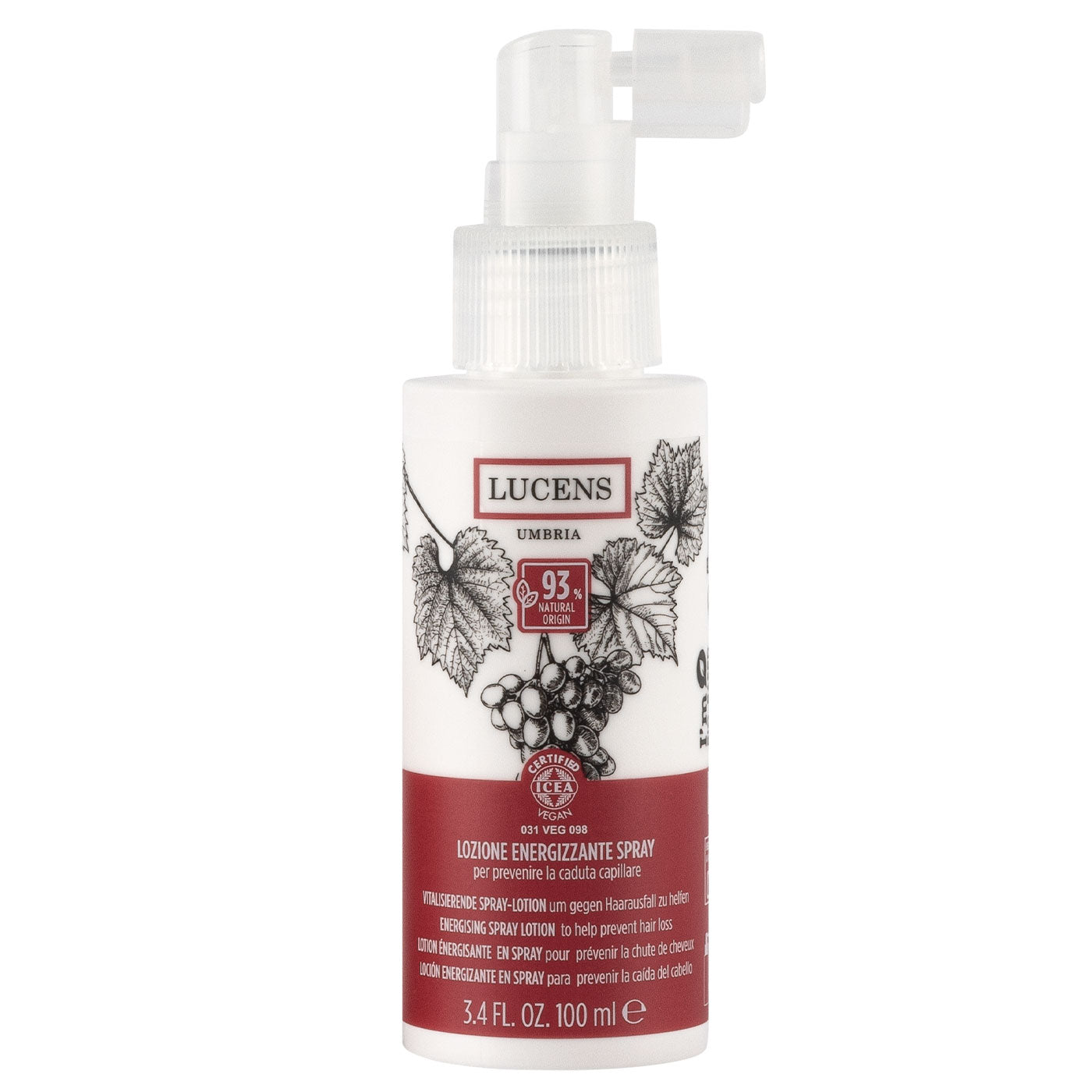 Lucens - Loción Anticaída En Spray 100 Ml - Tratamiento Capilar Energizante Con Cafeína, Zinc Y Mentol_0