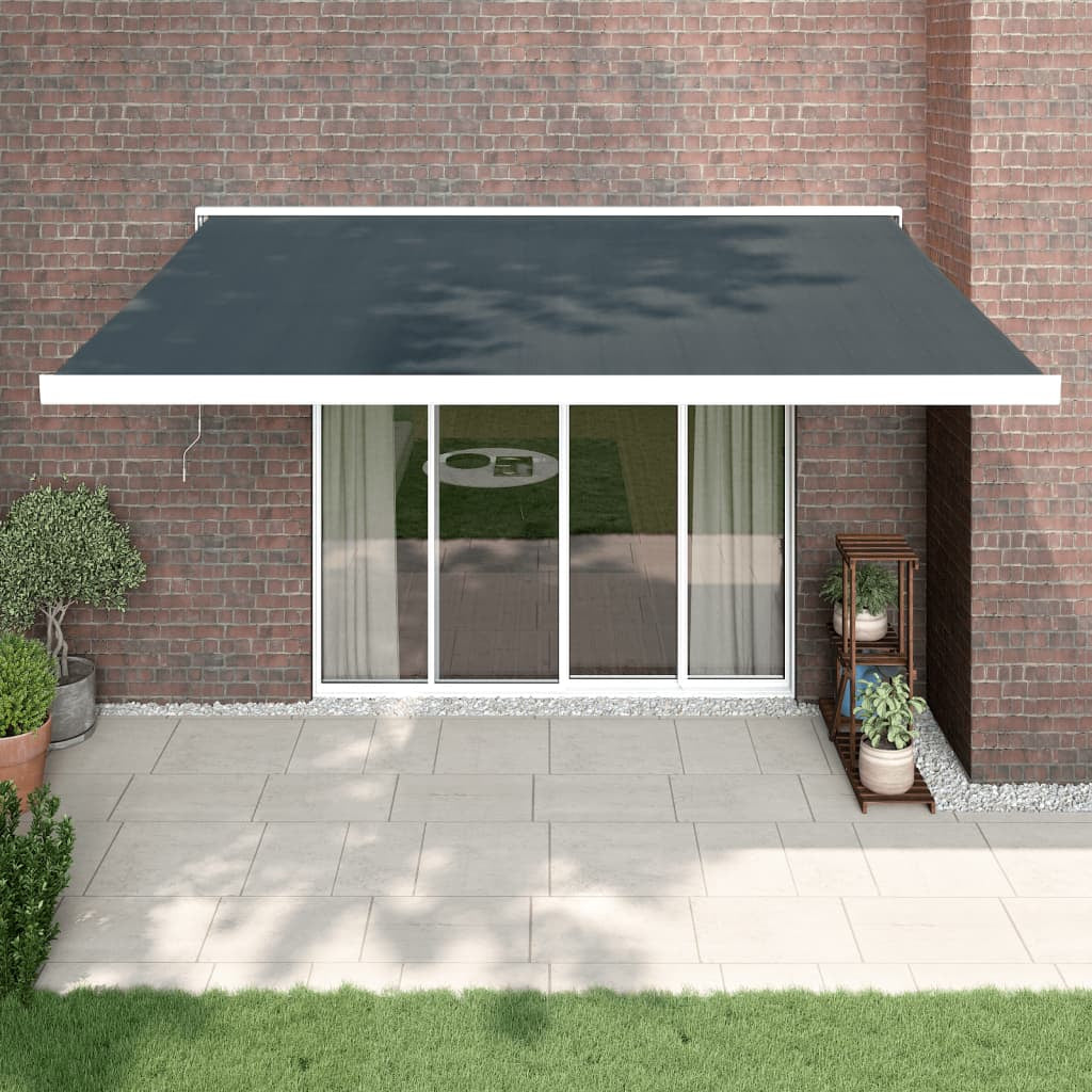 Vidaxl Toldo Retráctil Aluminio Y Tela Gris Antracita 4,5x3 M_1