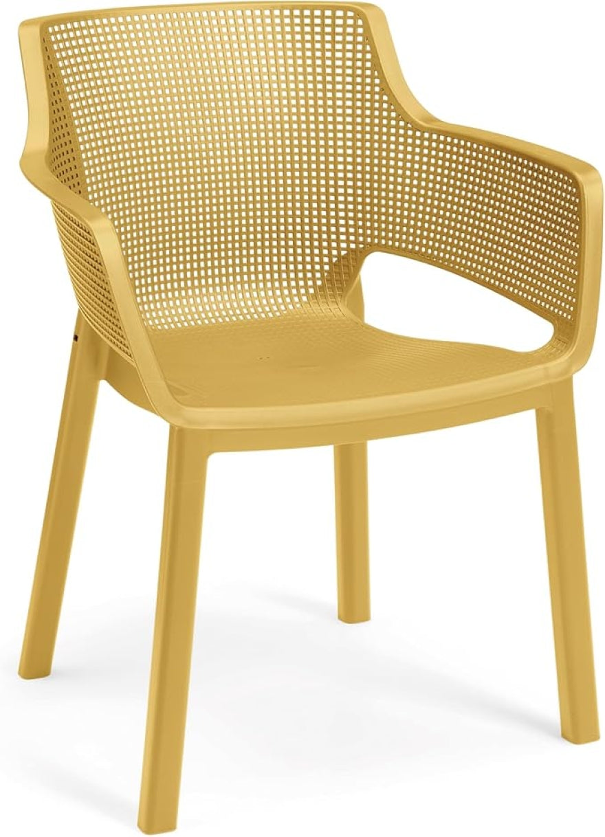 Keter Set X4 Silla De Exterior De Jardín Elisa Must Amarilla 61,5x53x78,4cm_2