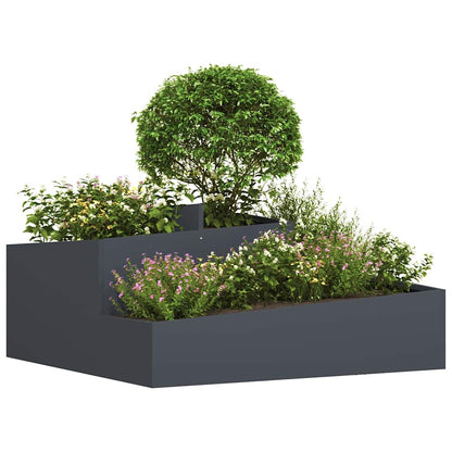 Macetero De Jardín Antracita 100 X 100 X 50 Cm_2