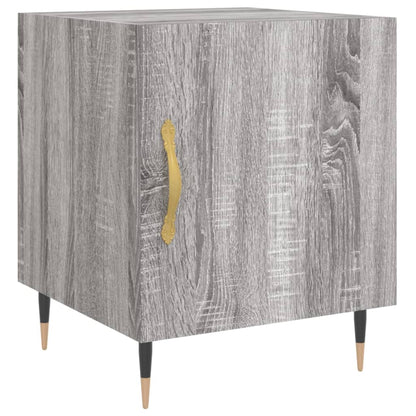 Mesita De Noche Madera De Ingeniería Gris Sonoma 40x40x50 Cm_0