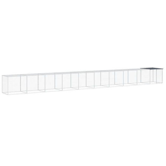 Vidaxl Gallinero Con Techo Acero Galvanizado Antracita 1003x98x90 Cm_0
