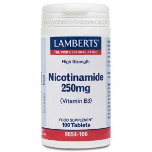 Nicotinamida  100 tabletas de 250mg Lamberts