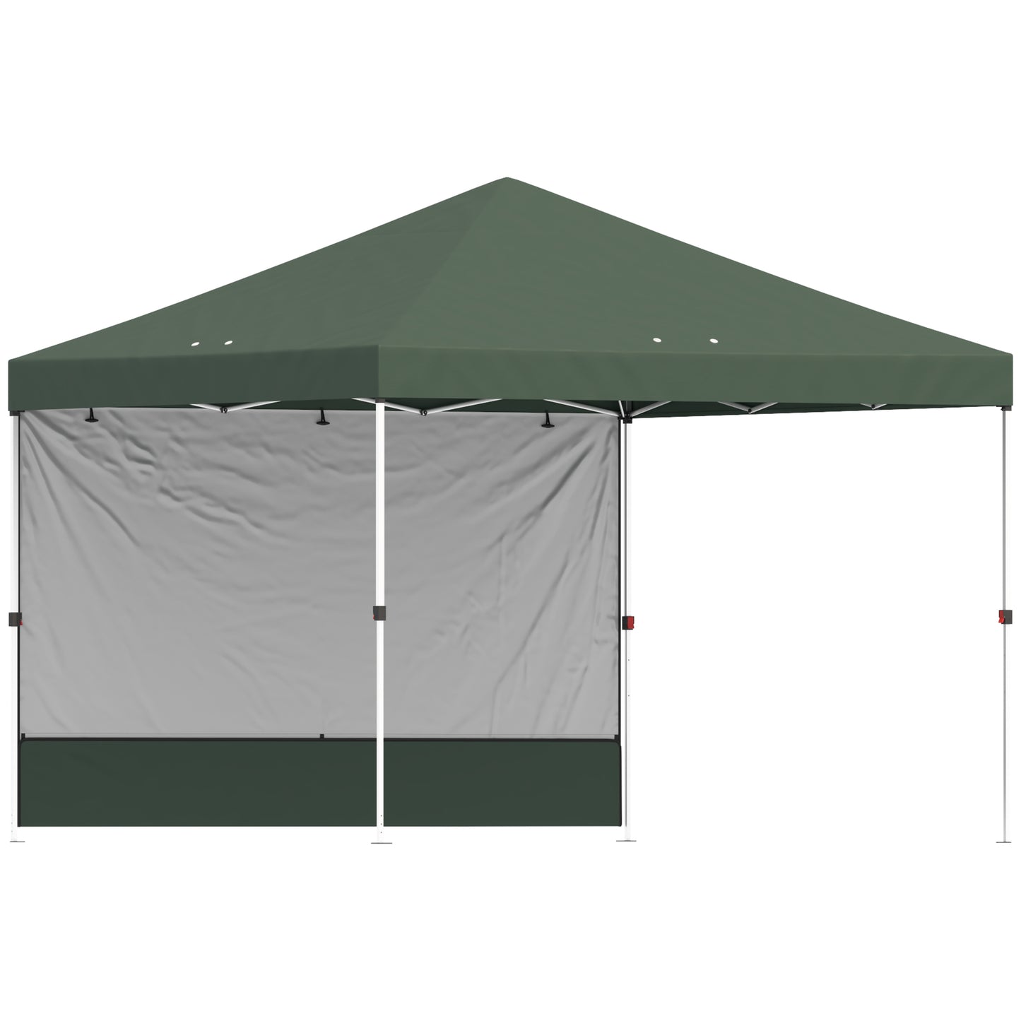 Outsunny Carpa Plegable Pop-up 3x3 M Con Pared Upf50+ Altura Ajustable Verde_3
