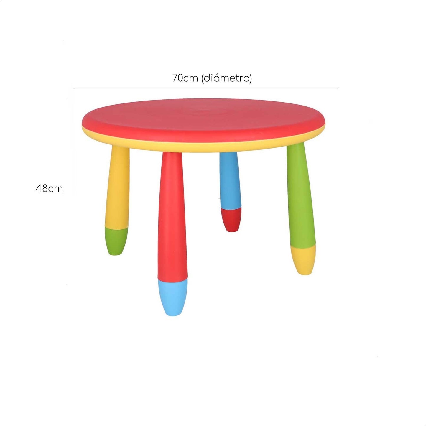 Mesita Infantil Rectangular Roja, Y 2 Sillas